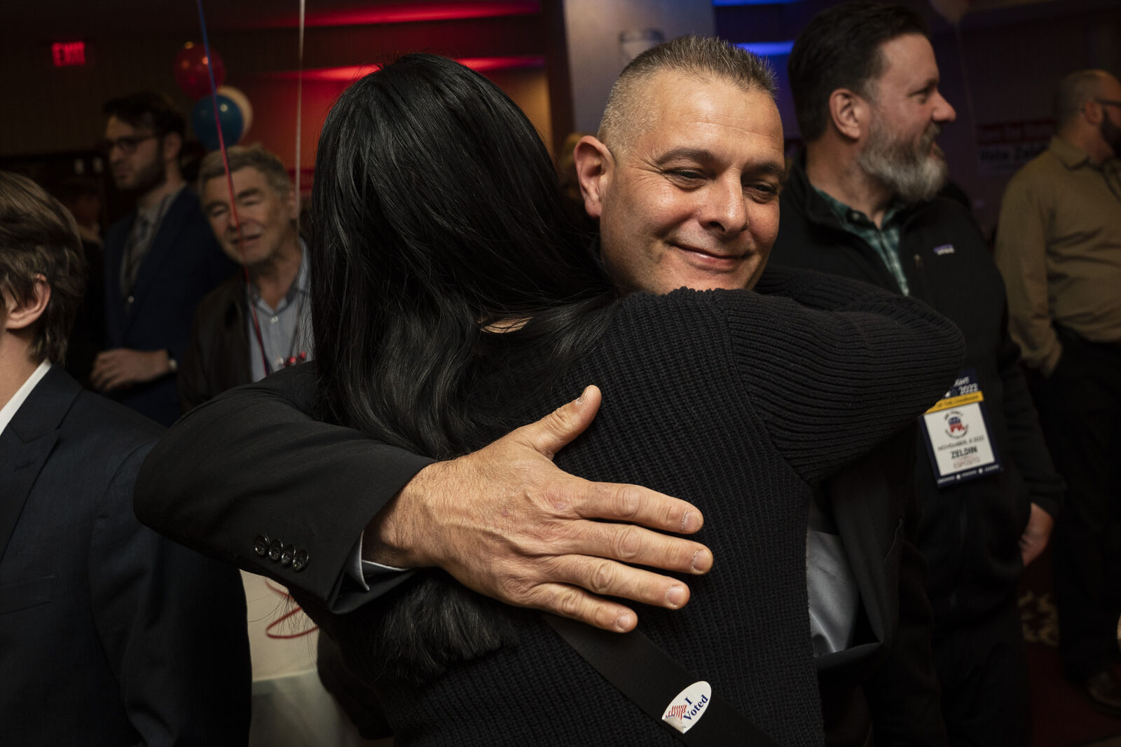 Victory hugs
